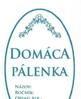 Samolepky na stenu Kinekus Samolepka na fľašu DOMÁCA PÁLENKA 16ks etikiet KLC