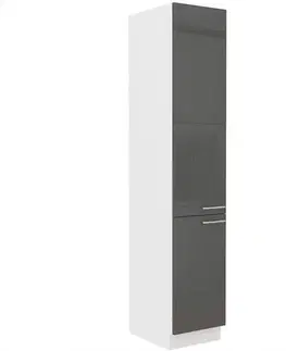 Kuchynské skrinky stojace Kuchynská skrinka Lara 40dk-210 2f Bb Mdf Šedá lesk