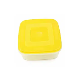 Dózy na potraviny MAKRO - Dóza Bella 1,5L, plytká 18x18x7cm, rôzne farby