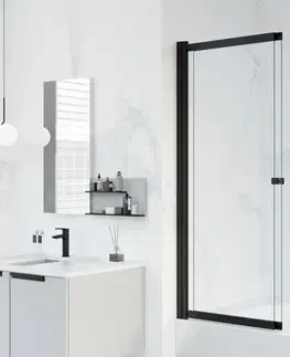 Sprchové dvere HOPA - Vaňová zástena EASY SLIDE BLACK NEW - Farba rámu - Čierna matná, Rozmer A - 100, Rozmer C - 150, Smer zatvárania - Univerzálne Ľavé / Pravé, Výplň - Číre bezpečnostné sklo - 5 mm BCEASL100BCN