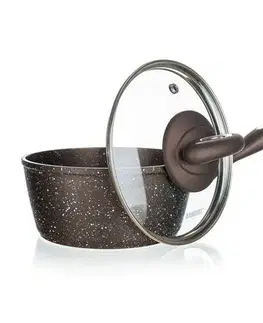 Hrnce Banquet Rajnica s nepriľnavým povrchom PREMIUM Dark Brown 16 x 7,5 cm