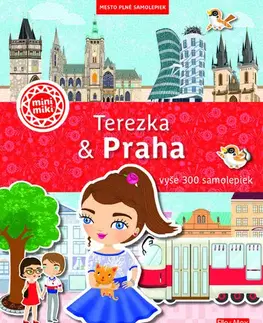 Nalepovačky, vystrihovačky, skladačky TEREZKA & PRAHA – Mesto plné samolepiek - Ema Potužníková