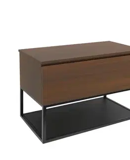Kúpeľňový nábytok Kúpeľňová skrinka s krycou doskou SAT B-Way 99x30x45 cm orech mat BWAY100NUTDESK BWAY100NUTDESK