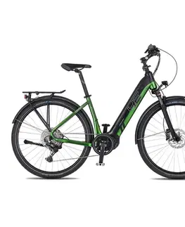 Elektrobicykle 4EVER Comfort Elite 720Wh snake green/black - S (16", 155-165 cm)
