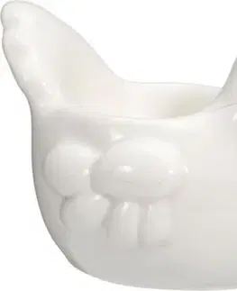 Veľkonočné a jarné dekorácie Kinekus Postavička sliepka 7 cm porcelánová, mix farieb