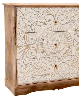 Komody Komoda Sita 115x115x45 indický masív mango