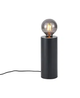 Stolné lampy Moderná stolná lampa čierna 24 cm - Cylinder