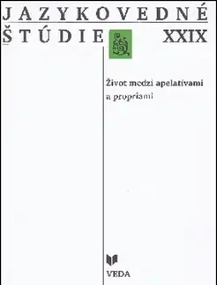 Literárna veda, jazykoveda Jazykovedné štúdie XXIX