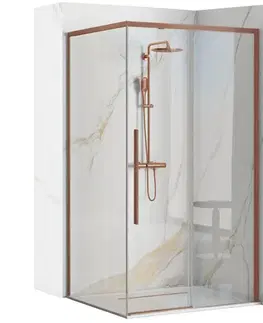 Sprchovacie kúty REA/S - Sprchovací kút SOLAR - Copper Brush 90x90 So sprchovou vaničkou Savoy KPL-96011