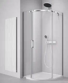 Sprchové dvere POLYSAN - THRON ROUND štvrťkruhová sprchová zástena 900x900, číre sklo, pravá TL2690R-5005