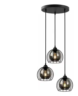 Svietidlá Keter Lighting Luster na lanku SOLO BLACK 3xE27/60W/230V pr. 30 cm 1475