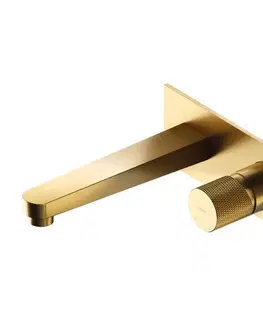 Kúpeľňové batérie OMNIRES - CONTOUR umývadlová batéria podomietková zlatá kartáčovaná /GLB/ CT8015GLB