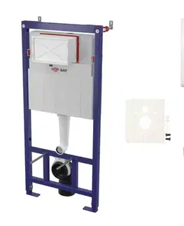 Záchody Závěsný WC set do lehkých stěn / předstěnová SAT Infinitio SIKOSSIN20K SIKOSSIN20K