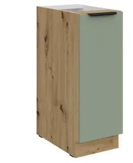 Kuchynské dolné skrinky KONDELA Arsany 30 D Cargo BB dolná kuchynská skrinka s výsuvným košom aquamarine / dub artisan