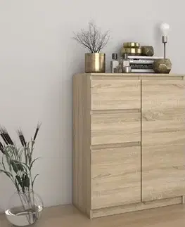 Komody a skrinky Moderná komoda 2D2S, dub sonoma