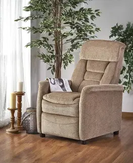 Kreslá HALMAR Jordan relaxačné kreslo béžová