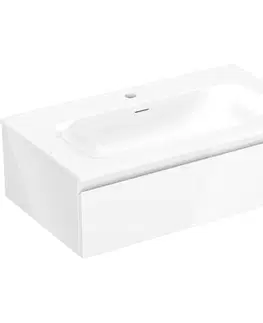 Kúpeľňový nábytok MEXEN/S - Orio kúpeľňová skrinka 80 cm s umývadlom Vela, 1 šuplík, biela lesk 91A10-08023-1-BF00-W23M00