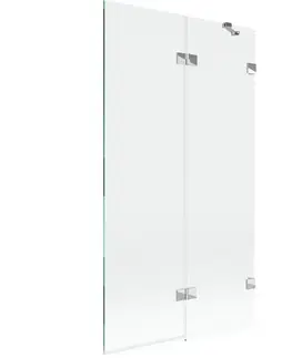 Sprchové dvere MEXEN/S - Lunar vaňová zástena 2-krídlová pravá 100 x 150, transparent, chróm 897-100-100-01-00-P