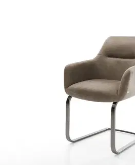Jedálenské stoličky DELIFE Jedálenská stolička Pejo-Flex mikrovlákno taupe vintage jedálenská stolička plochá grafitová vrecková pružina