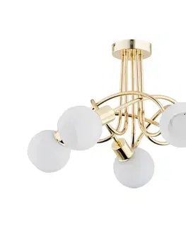 Svietidlá  Prisadený luster ERYKA 5xE14/10W/230V zlatá 63186