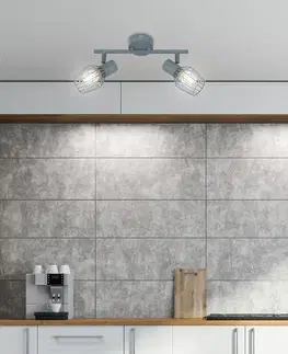 Nástenné svetlá Nástenná lampa 2X40W E14 sivá VIKING