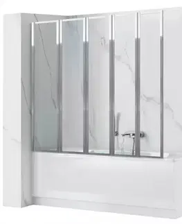 Vaňové zásteny Vaňová zástena Idea 120x140 chróm