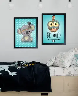 Obrazy do detskej izby Obraz na stenu - Be wild, sovička