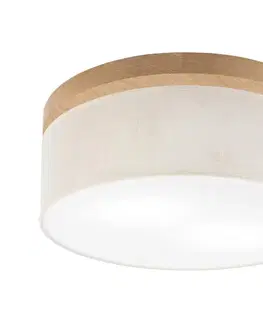 Svietidlá BRILAGI - LED Stropné svietidlo BELLADONNA 2xE27/15W/230V pr. 40 cm krémová/dub 8590828609834