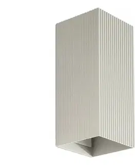 Svietidlá FARO Barcelona FARO 40567 - Nástenné svietidlo SOLE 2xGU10/8W/230V šedá vrúbkovaná hranatý 40567