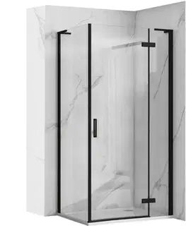 Sprchovacie kúty REA/S - Sprchová kabína Hugo Black 80x80 KPL-45220