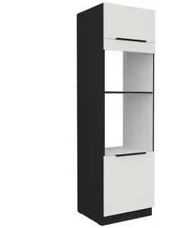 Kuchynské skrinky stojace Kuchynská skrinka Aria-Wh/Bl Anti Fingerprint 60dpm-210 2f