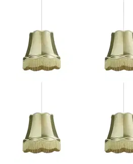 Závesné svietidlá Sada 4 retro závesných svietidiel zelená 45 cm - Granny