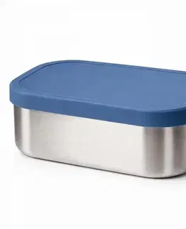 Dózy na potraviny Kinekus Nádoba na desiatu 800ml 17x13x5,5cm, nerezová so silikónovým vekom