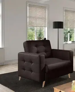 Kreslá NABBI Aveza 1F kreslo tmavohnedá