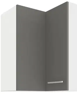 Kuchynské skrinky visiace Skrinka do kuchyne LARA GREY 60X60 GN-72 2F (90°)