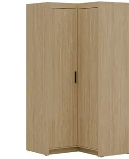 Šatníkové skrine Skriňa Elena 2D rohová dub olejovaný