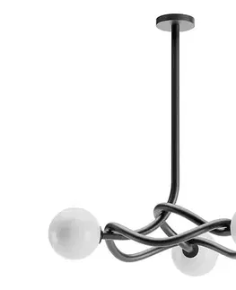 Svietidlá Redo 01-3257 - Luster na tyči CONFUSIO 3xE14/28W/230V pr. 76 cm čierna 01-3257