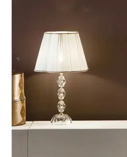 Lampy Ondaluce - Krištáľová stolná lampa BRIGIDA 1xE27/15W/230V krémová/priehľadná LG.BRIGIDA/1