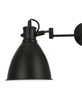 Bodové svetlá Nástenná lampa čierna nastaviteľná 1xE27 Espera