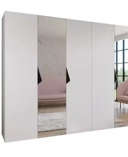 Šatníkové skrine Skriňa Sandi 2-300 (2x150) biela/čierna