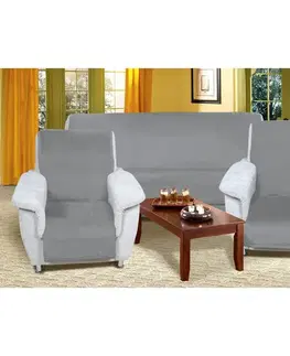 Prehozy Bellatex Prehozy na sedaciu súpravu Korall micro sivá, 150 x 200 cm, 2 ks 65 x 150 cm
