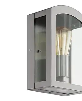Záhradné lampy Eglo 97477 - Vonkajšie nástenné svietidlo PARETTA 1xE27/60W/230V matný chróm 97477