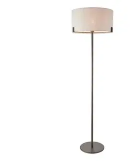 Lampy Endon 72634 - Stojacia lampa HAYFIELD 1xE27/40W/230V hnedá/šedá 72634