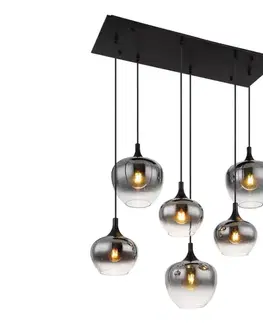 Svietidlá Globo 15548-6H - Luster na lanku MAXY 6xE27/40W/230V čierna 15548-6H