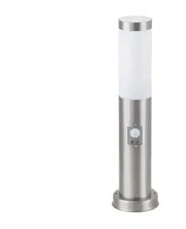 Záhradné lampy Rabalux 8267 - Vonkajšia lampa so senzorom INOX TORCH 1xE27/25W IP44 8267