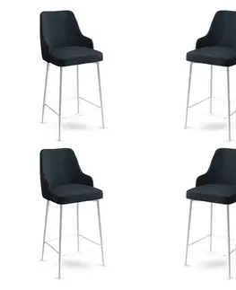 Barové stoličky Bar Stool Set (4 Pieces) Enox - Anthracite, White