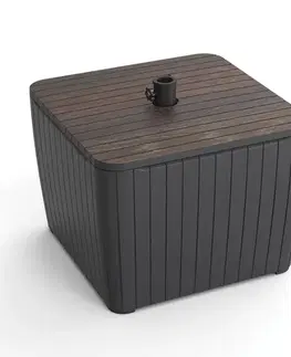 Úložné boxy a chladničky KETER Úložný box ZION DECO | walnut / grafit