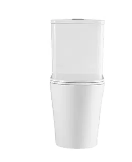Doplnky do kúpeľne Mereo WC kombi, vyvýšené, vario odpad, kapotované, Smart Flush RIMLESS, keramické, vr. sedátka VSD92T1