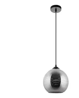 Svietidlá  Luster na lanku 1xE27/60W/230V pr. 20 cm čierna W-101/200