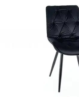 Stoličky Jedálenské kreslo CHERRY II VELVET Signal